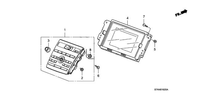 2010 Acura RDX 5 Door RDX (SH-AWD) KA 5AT Switch Panel Diagram