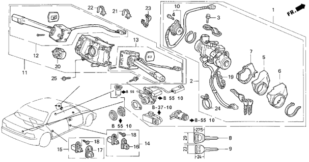 1994 Acura Vigor Combination Switch Diagram