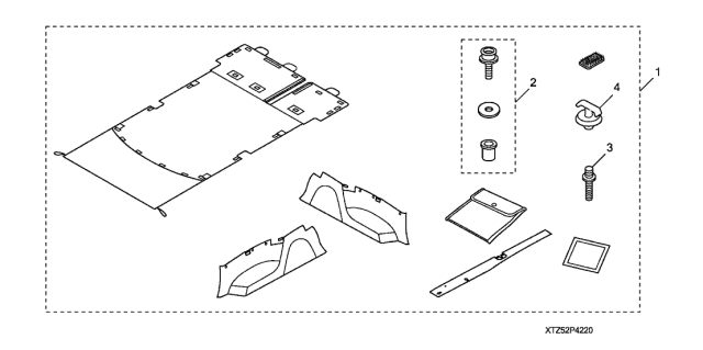 2017 Acura MDX 5 Door ADV (E.LIBERTY) KA 9AT Cargo Liner Diagram