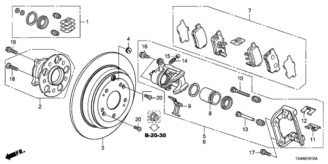 2013 Acura RDX Pin A Diagram for 43235-SZT-G01