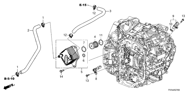 2022 Acura MDX Automatic Transmission Speed Sensor Assembly Diagram for 28820-5DJ-004