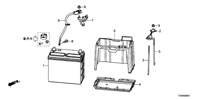 2015 Acura ILX Battery (2.4L) Diagram