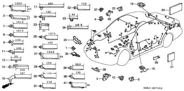 2002 Acura TL Harness Band - Bracket Diagram