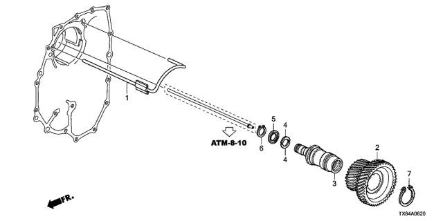 2013 Acura ILX Shaft, Idle Diagram for 23516-RCL-A00