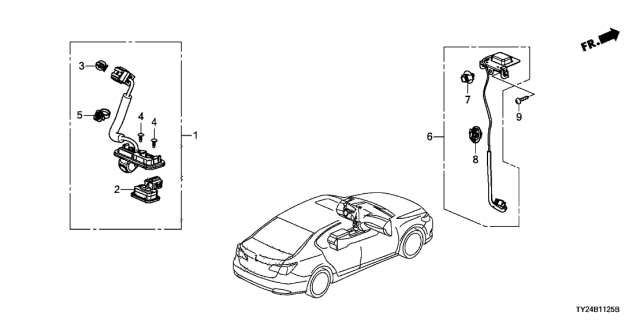 2017 Acura RLX Rearview Camera - GPS Antenna Diagram