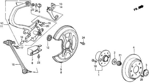 1989 Acura Legend Bolt-Washer (6X10) Diagram for 93495-06010-08