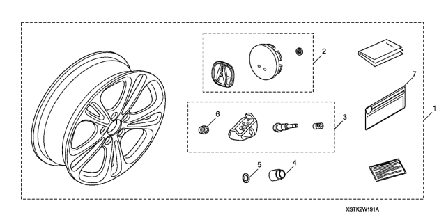 2010 Acura RDX Placecard Spec, Usa Diagram for 08W19-STK-20004