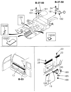 1997 Acura SLX Clip, Cover Diagram for 8-97807-496-0