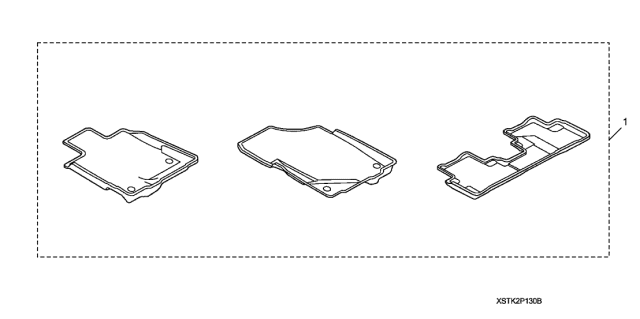 2007 Acura RDX All-Season Floor Mat (Graphite Black) Diagram for 08P13-STK-210