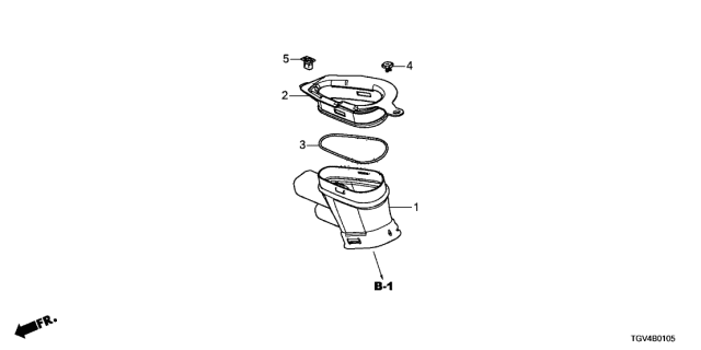 2021 Acura TLX 4 Door ADV KA XAT Air Intake Tube Diagram