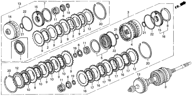 1992 Acura Legend Clutch Assembly, Second Diagram for 22600-PY4-020