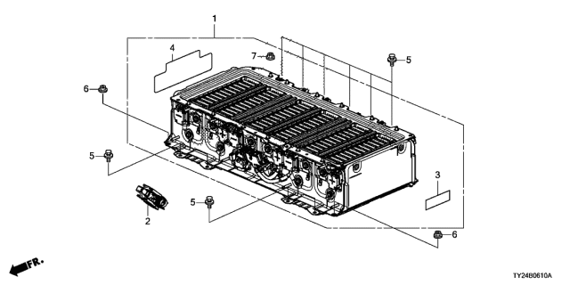 2014 Acura RLX 4 Door TECH (HYBRID) KA DCT Battery Pack Diagram