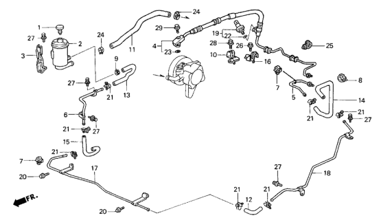 1997 Acura CL Oil Tank Hose Diagram for 53733-SV7-A00