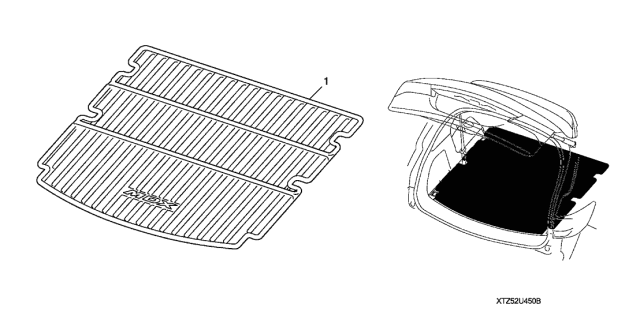 2019 Acura MDX 5 Door TECH (HYBRID (AWD)) KA DCT Cargo Tray (Folding) Diagram