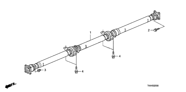 2011 Acura TL 4 Door TECH (AWD) KA 6MT Propeller Shaft Diagram