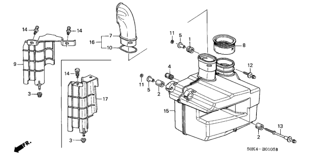 2002 Acura TL 4 Door TL (NAVI) KA 5AT Resonator Chamber Diagram
