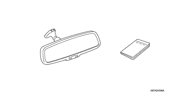 2007 Acura RDX 5 Door TECH KA 5AT Auto Day & Night Mirror Base Kit Diagram