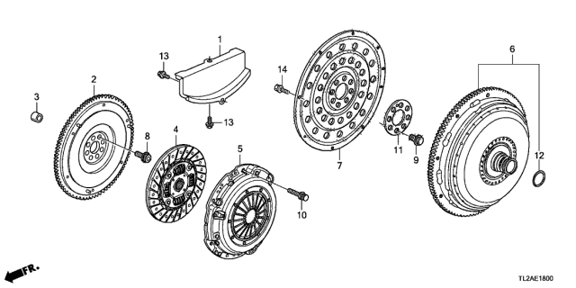 2013 Acura TSX 4 Door TECH KA 5AT Clutch - Torque Converter (L4) Diagram