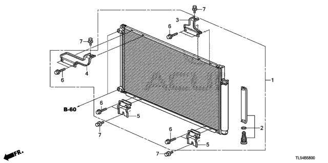 2011 Acura TSX A/C Condenser Diagram