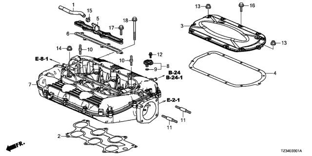 2015 Acura TLX Intake Manifold Diagram