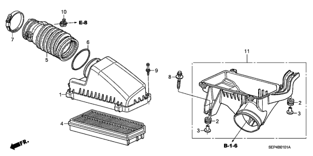 2007 Acura TL Air Cleaner Diagram