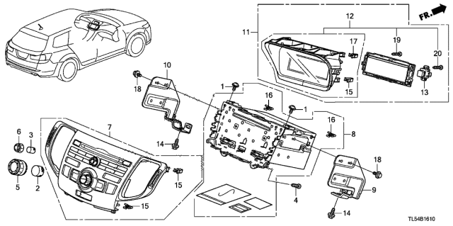 2013 Acura TSX Chassis Assembly (Panasonic) Diagram for 39107-TL7-L01