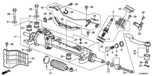 2012 Acura TSX 5 Door TECH KA 5AT P.S. Gear Box Diagram
