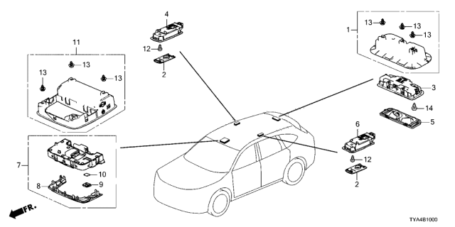 2022 Acura MDX Console (Alluring Ecru) Diagram for 83250-TJB-A01ZA