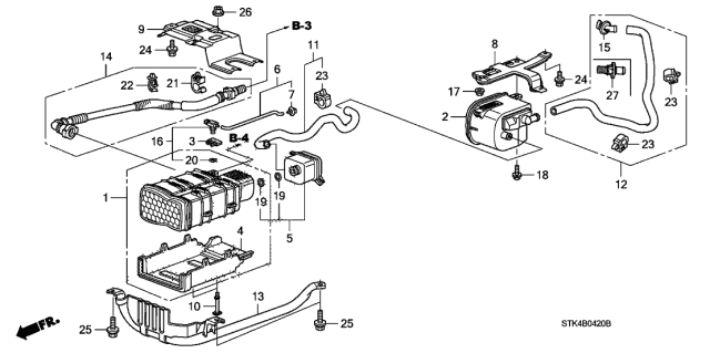 2010 Acura RDX Joint, Drain Tube Diagram for 17742-STK-A01