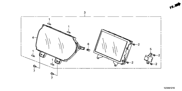 2015 Acura TLX Center Display Diagram