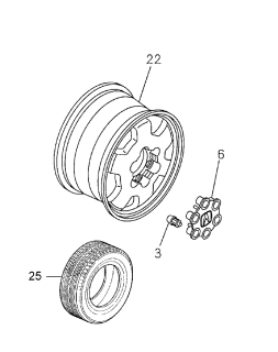 1998 Acura SLX Wheel Diagram