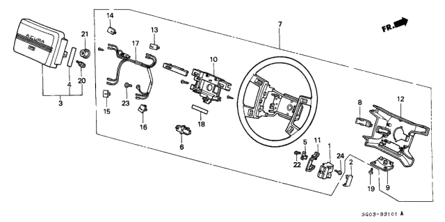 1987 Acura Legend Steering Wheel Diagram