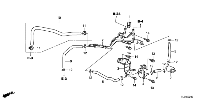 2014 Acura TSX Tube I, Master Power Diagram for 46408-TA0-A11