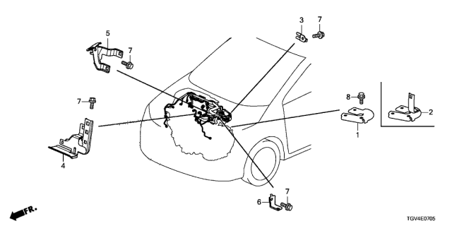 2021 Acura TLX Stay Diagram for 32741-6S8-A10