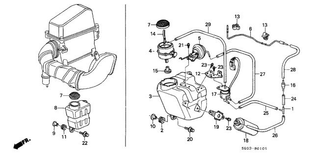 1990 Acura Legend 2 Door STD KA 4AT Resonator Chamber Diagram