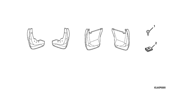 2006 Acura RL Splash Guard (Celestial Silver Metallic) Diagram for 08P00-SJA-230