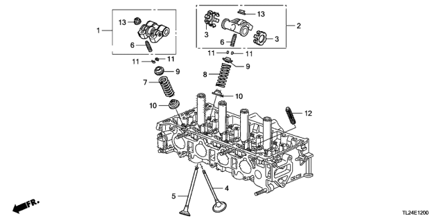 2009 Acura TSX 4 Door TSX (TECH) KA 5AT Valve - Rocker Arm Diagram