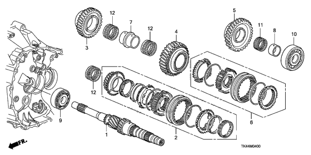 2010 Acura TL Bearing, Ball (39X87X20) Diagram for 91004-RM0-006