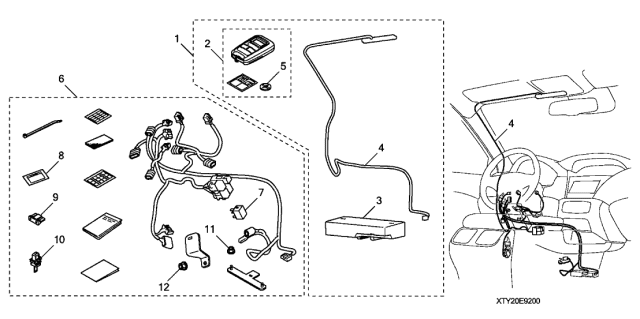 2019 Acura RLX 4 Door ADV (SH-AWD (HYBRID)) KA DCT Remote Engine Starter Diagram