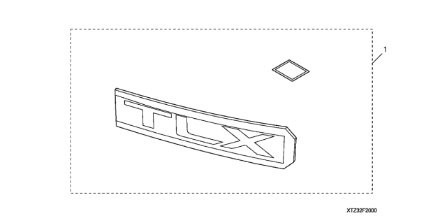 2019 Acura TLX 4 Door 24TC+A (L4 A-SPEC) KA DCT Black Emblem (TLX) Diagram