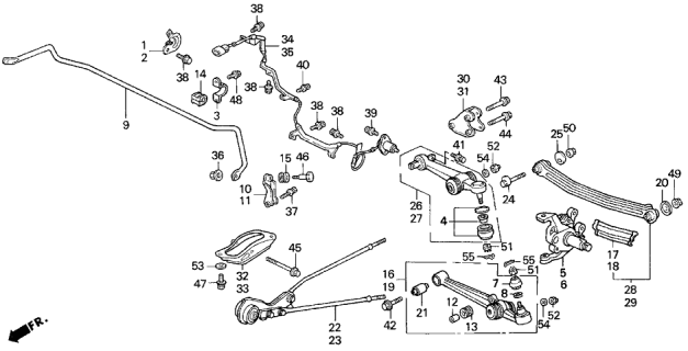 1994 Acura Legend Bush A, Rear Arm (Lower) (Hokushin) Diagram for 52365-SP0-003