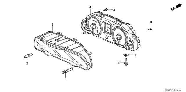 2007 Acura TSX Meter Components (DENSO) Diagram