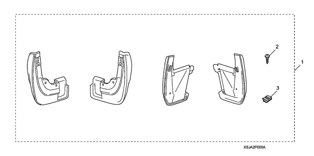 2010 Acura RL Splash Guard (Opulent Blue Pearl) Diagram for 08P00-SJA-240A