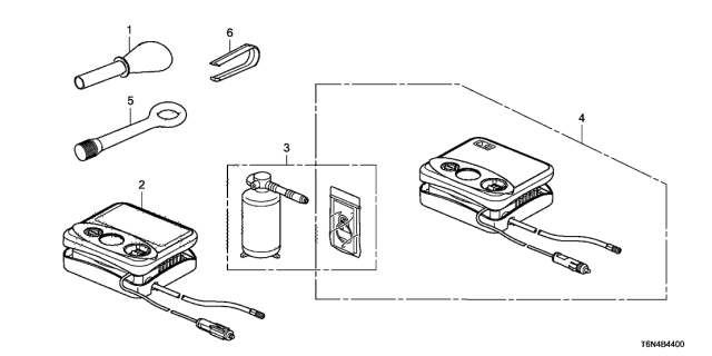 2018 Acura NSX Tools - Puncture Repair Kit Diagram