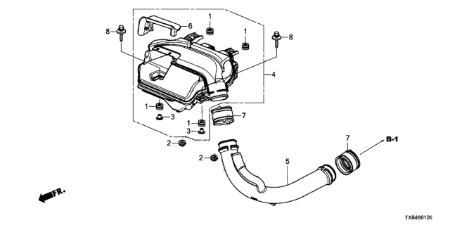2013 Acura ILX Hybrid Case Assembly, Air In. Diagram for 17230-R9C-A01
