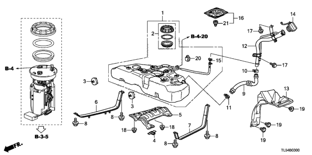 2012 Acura TSX Fuel Tank Diagram