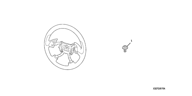 2006 Acura TL Steering Wheel (Carbon Fiber Style) Diagram for 08U97-SEP-210B