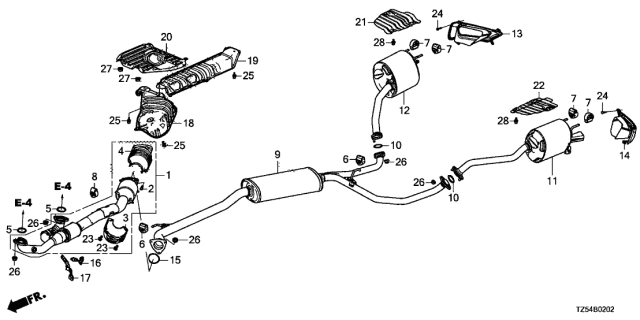 2017 Acura MDX Cover (Lower) Diagram for 18181-5J6-A00