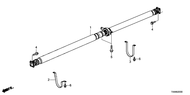 2015 Acura RDX Propeller Shaft Diagram