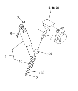 1999 Acura SLX Rear Shock Absorber Assembly Diagram for 8-97107-901-2